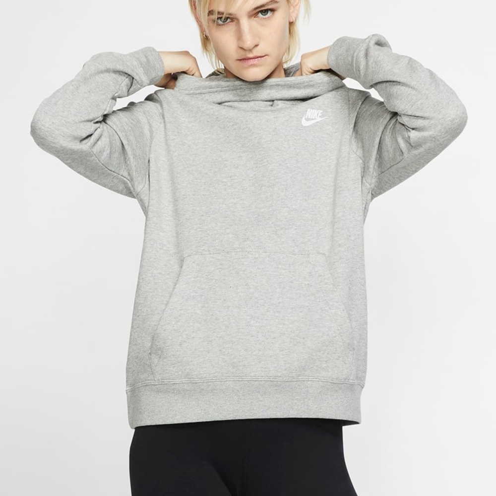 Nike Women’s Grey Funnel-Neck Hoodie
